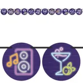 girlanda papierowa disco neon congee 500 cm