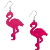 kolczyki flamingi classic rozowe 35x60 mm