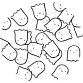 konfetti wesoly duszek halloween congee 28 szt