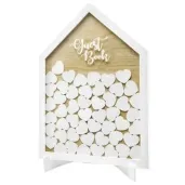 ksiega gosci drewniana guest book partydeco 30x43 cm 50 serc