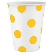 kubeczki papierowe groszki zolte godan 250 ml 6 szt