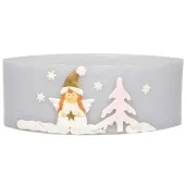 lampion lezka aniolek szary adpal 290 135 110 mm