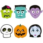 maski halloween monsters papierowe partypal 6 szt