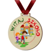 medal na rozpoczecia roku szkolnego witaj szkolo drewniany 72 mm