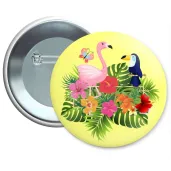 metalowa przypinka na lato wakacje hawajski flaming hello aloha pin 5 6 cm