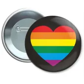 metalowa przypinka na parade rownosci lgbt teczowe serce pride month 5 6 cm
