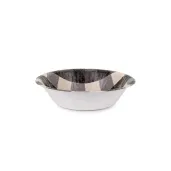 naczynia jednorazowe na grilla papierowe miseczki bbq w kratke kremowo czarny 17 cm x6