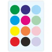 naklejki na dzien kropki kolorowe kolka 4 cm a5 12 szt