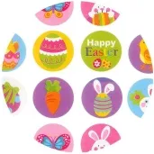 naklejki na tasmie wielkanocne atrybuty titanum 200 szt