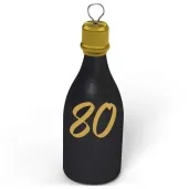 obciaznik do balonow butelka szampana liczba 80 czarny 120g