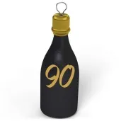obciaznik do balonow butelka szampana liczba 90 czarny 120g