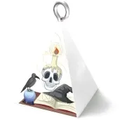 obciaznik do balonow halloween czaszka bialy 65 g