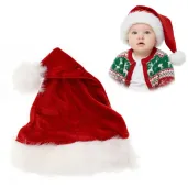 odatek do stroju na mikolajki boze narodzenie czapka mikolaja dla dzieci welurowa 26x35 cm