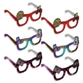 okulary party disco zlota kula papierowe 6 szt