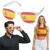 okulary plastikowe flaga hiszpanii na mundial mecz dzien jezykow do szkoly