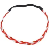 opaska party bialo czerwony warkoczyk arpex