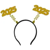 opaska party nowy rok brokatowa liczba 2025 zloty