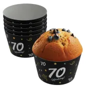 oslonki na muffinki 70 urodziny glamour birthday 6 szt