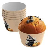oslonki na muffinki cukierek albo psikus z kotem 6 szt