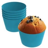 oslonki na muffinki monokolor blekitny 6 szt