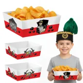 papierowe pudelka na chipsy i przekaski barborka do szkoly przedszkola dzien gornika x4