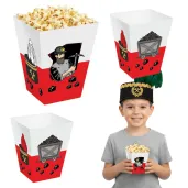 papierowe pudelka na popcorn barborka do szkoly przedszkola dzien gornika x4