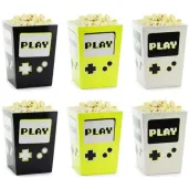 papierowe pudelka na popcorn do kina na urodziny gracza retro konsola gaming 6 szt