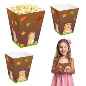 papierowe pudelka na popcorn dzien jeza jezyk jerzy do szkoly przedszkola urodziny 4 szt