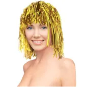 peruka party foliowa gold zlota godan