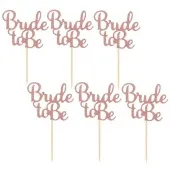 pikery bride to be rozowe zloto godan 12 szt