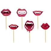 pikery halloween i krwawe usta mix 6 szt