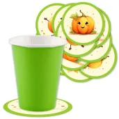 podkladki papierowe happy halloween swieto dyni 9 5 cm 12 szt