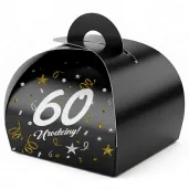 podziekowania dla gosci pudeleczka na slodycze 60 urodziny glamour birthday 7 5 x 6 5 cm 6 szt