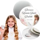 podziekowania na komunie dla gosci magnes dziewczynka w albie personalizacja pamiatka 5 6 cm