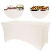 pokrowiec na stol bankietowy dekoracja na urodziny wesele komunie kolacje cappucino 183x76x74 cm