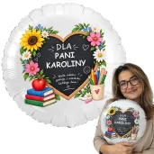 prezent dla nauczyciela wychowawcy na dzien edukacji narodowej balon foliowy z imieniem tablica