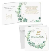 prezent na 15 rocznice slubu pamiatka kartka okolicznosciowa eukaliptus beauty 15x15 cm