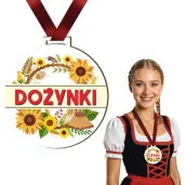 prezent na dozynki gminne upominek nagroda w konkursie medal sloneczniki 7 2 cm