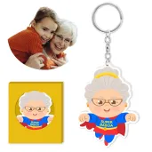 prezent na dzien babci brelok do kluczy siper dziadek 7 5 x 5 5 cm