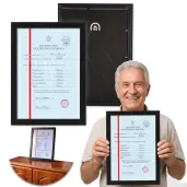 prezent na dzien dziadka swiadectwo dyplom najlepszego dziadka personalizowany w ramce a4