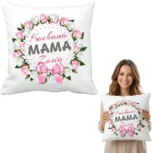 prezent na dzien matki poszewka na poduszke z imieniem kochana mama personalizowana 40 x 40