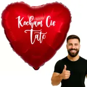 prezent na dzien ojca 23 czerwca balon foliowy czerwone serce kocham cie tato dekoracja 18