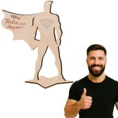 prezent na dzien ojca 23 czerwca drewniana figurka moj tata jest super dekoracja 12 5 cm