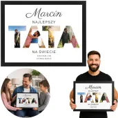 prezent na dzien ojca personalizowany certyfikat w ramce z imieniem najlepszy tata na swiecie a3