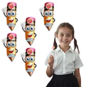 prezent na rozpoczecie roku szkolnego dekoracja kartonowa sprytny olowek na lizak witaj szkolo