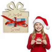 prezent na swieta boze narodzenie karnet na banknot wesplych swiat 85x100 mm