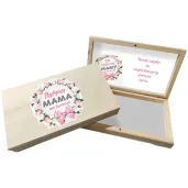 pudelko na czekolade szkatulka dla najlepszej mamy na swiecie prezent na dzien matki 20x10 5 cm