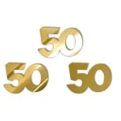 scrapki akrylowe liczba 50 mini zlote lustrzane 35x25 mm 3 szt