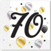 serwetki 70 urodziny balloons procos 33 cm 20 szt