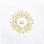 serwetki i komunia swieta ihs biale partydeco 33 cm 20 szt